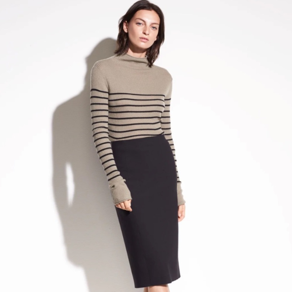 Vince Classic Black Pencil Skirt
